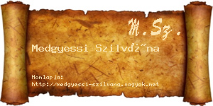 Medgyessi Szilvána névjegykártya